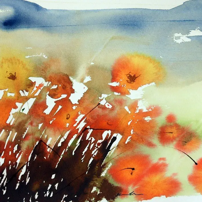 Orange Field Flowers
